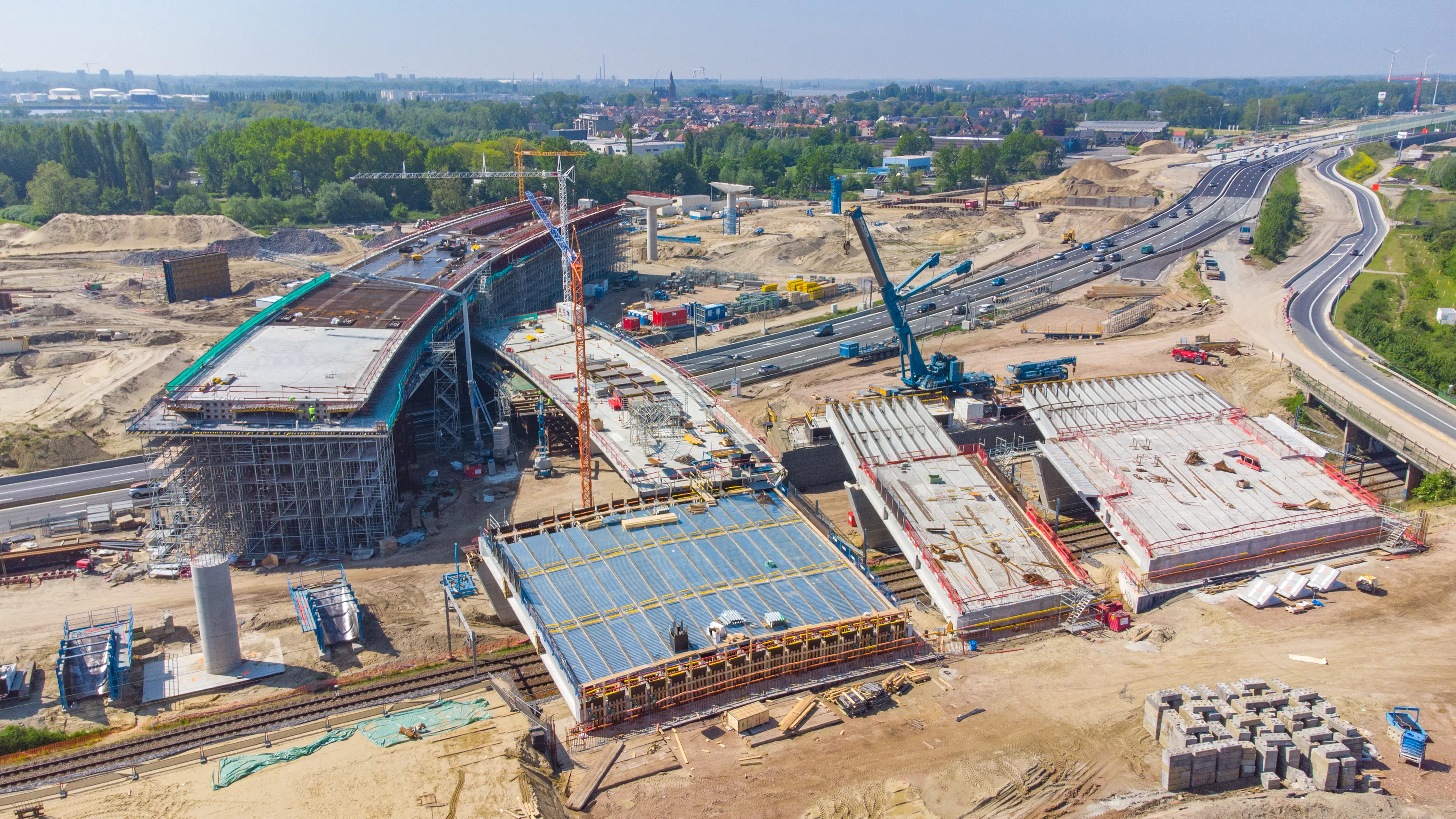 Dronebeeld Antwerpen West Flywel 30 05 20216