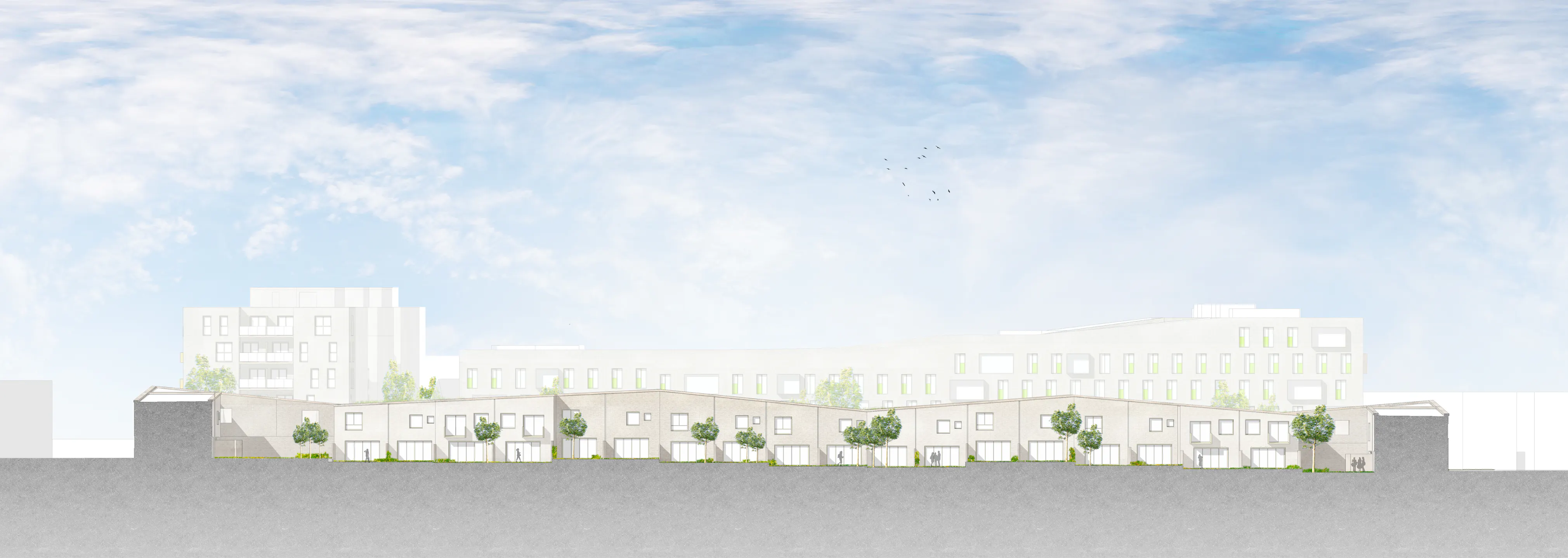 1324 VS gevel woonerf woningen achter totaal 160616