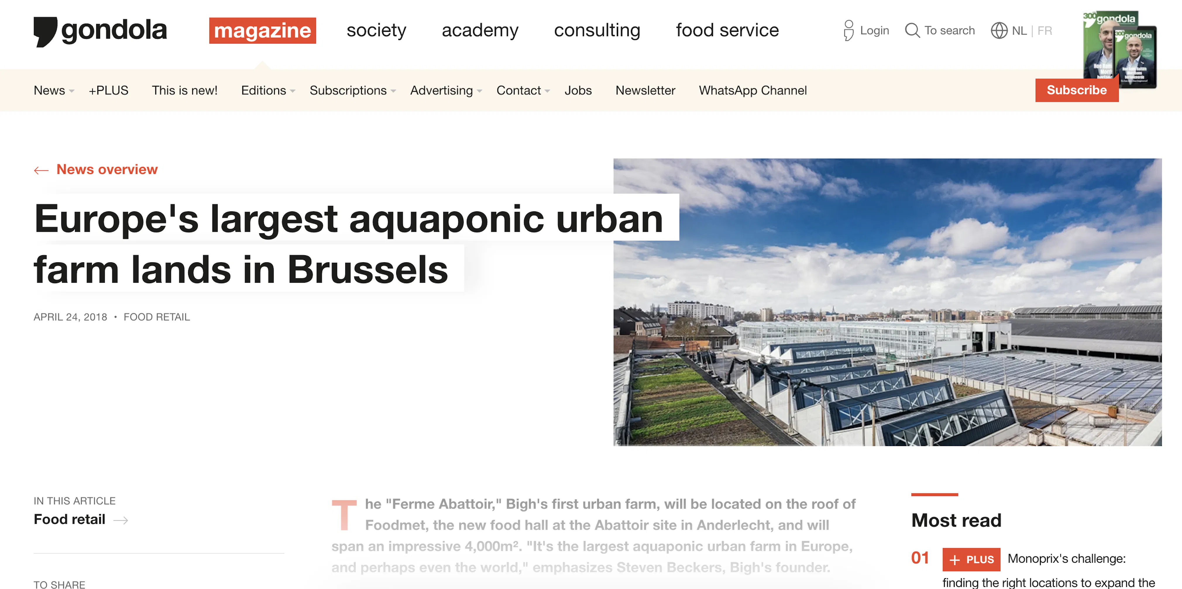 SOMA in Gondola Magazine